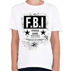 PRINTFASHION FBI - Gyerek póló - Fehér