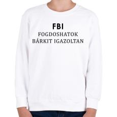 PRINTFASHION FBI - Gyerek pulóver - Fehér