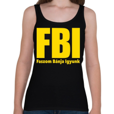 PRINTFASHION FBI - Női atléta - Fekete