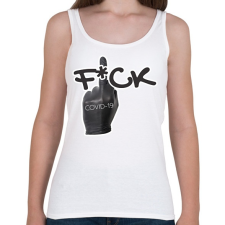 PRINTFASHION fck covid19 - Női atléta - Fehér női trikó
