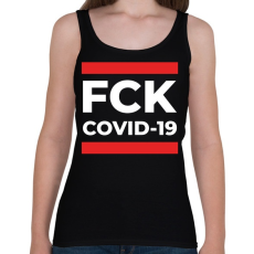 PRINTFASHION FCK COVID - Női atléta - Fekete