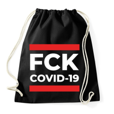 PRINTFASHION FCK COVID - Sportzsák, Tornazsák - Fekete tornazsák