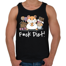 PRINTFASHION Fck Diet! - Férfi atléta - Fekete