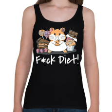 PRINTFASHION Fck Diet! - Női atléta - Fekete