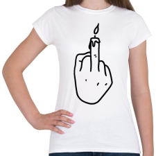 PRINTFASHION FCK gyertya - Női póló - Fehér női póló