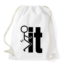 PRINTFASHION Fck it 2 - Sportzsák, Tornazsák - Fehér tornazsák