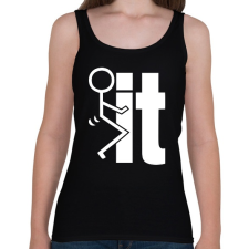 PRINTFASHION Fck it - Női atléta - Fekete női trikó