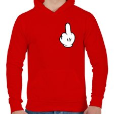 PRINTFASHION FCK logo - Férfi kapucnis pulóver - Piros férfi pulóver, kardigán