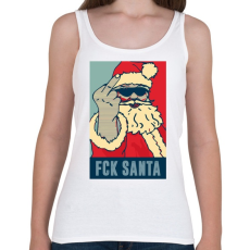 PRINTFASHION FCK SANTA - Női atléta - Fehér