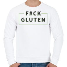 PRINTFASHION fcuk-gluten-grey-green - Férfi pulóver - Fehér