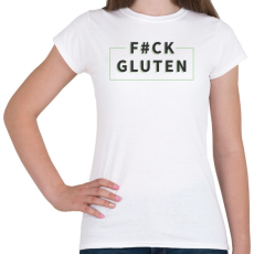 PRINTFASHION fcuk-gluten-grey-green - Női póló - Fehér