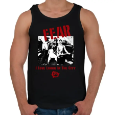 PRINTFASHION FEAR - Férfi atléta - Fekete atléta, trikó
