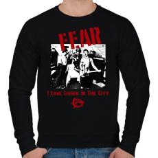 PRINTFASHION FEAR - Férfi pulóver - Fekete