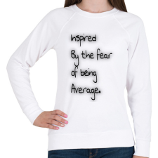 PRINTFASHION Fear of Being Average. - Női pulóver - Fehér női pulóver, kardigán
