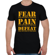 PRINTFASHION Fear, Pain, Defeat - Cobra Kai - Férfi póló - Fekete férfi póló