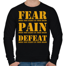 PRINTFASHION Fear, Pain, Defeat - Cobra Kai - Férfi pulóver - Fekete