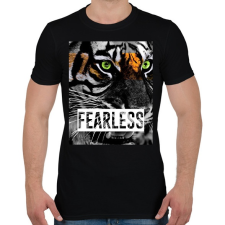 PRINTFASHION FEARLESS - Férfi póló - Fekete férfi póló