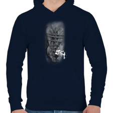 PRINTFASHION fearthe59wh-01 - Férfi kapucnis pulóver - Sötétkék férfi pulóver, kardigán