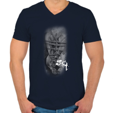 PRINTFASHION fearthe59wh-01 - Férfi V-nyakú póló - Sötétkék férfi póló