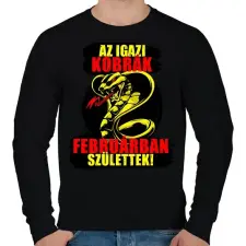 PRINTFASHION Februári Kobra - Férfi pulóver - Fekete női pulóver, kardigán