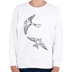 PRINTFASHION fecske - Gyerek pulóver - Fehér