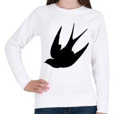 PRINTFASHION Fecske - Női pulóver - Fehér női pulóver, kardigán