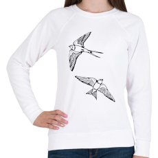 PRINTFASHION fecske - Női pulóver - Fehér