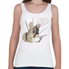 PRINTFASHION Feed me - Chinchilla - Női atléta - Fehér női trikó