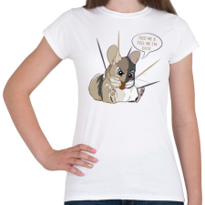 PRINTFASHION Feed me - Chinchilla - Női póló - Fehér női póló