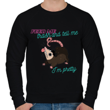 PRINTFASHION Feed me trash - Férfi pulóver - Fekete férfi pulóver, kardigán