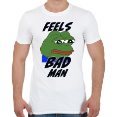 PRINTFASHION Feels bad man meme - Férfi póló - Fehér