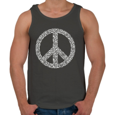 PRINTFASHION Fegyver béke - Férfi atléta - Sötétszürke atléta, trikó