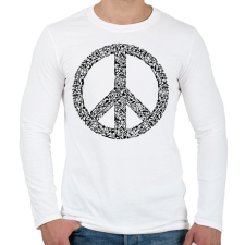 PRINTFASHION Fegyver béke - Férfi hosszú ujjú póló - Fehér férfi póló