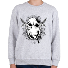 PRINTFASHION Fegyveres Koponya - Gyerek pulóver - Sport szürke gyerek pulóver, kardigán