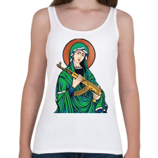 PRINTFASHION Fegyveres prédikátor - Női atléta - Fehér női trikó