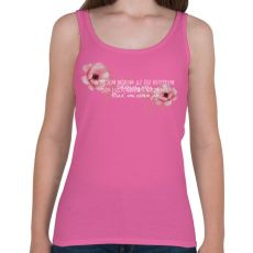 PRINTFASHION Fehér boldogságvirág - Női atléta - Rózsaszín