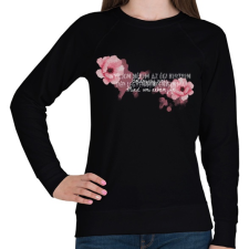 PRINTFASHION Fehér boldogságvirág - Női pulóver - Fekete női pulóver, kardigán