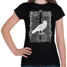 PRINTFASHION Fehér Holló - Női póló - Fekete női póló