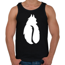 PRINTFASHION fehér kávébabcica - Férfi atléta - Fekete atléta, trikó