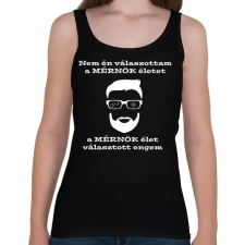 PRINTFASHION fehér mérnök választott - Női atléta - Fekete női trikó