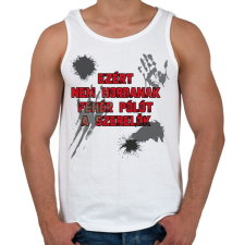 PRINTFASHION Fehér póló - Férfi atléta - Fehér férfi póló