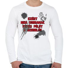 PRINTFASHION Fehér póló - Férfi hosszú ujjú póló - Fehér