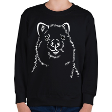 PRINTFASHION Fehér quokka - Gyerek pulóver - Fekete