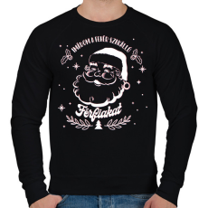 PRINTFASHION Fehér szakállú férfiak - Férfi pulóver - Fekete