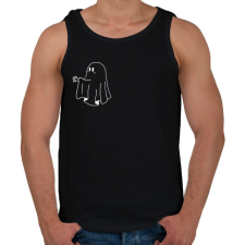 PRINTFASHION Fehér szellem2 - Férfi atléta - Fekete atléta, trikó