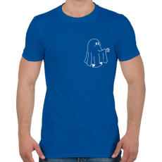 PRINTFASHION Fehér szellem - Férfi póló - Királykék