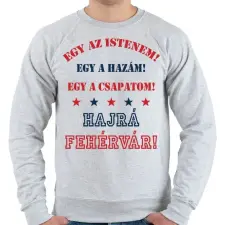 PRINTFASHION Fehérvár - Férfi pulóver - Sport szürke férfi pulóver, kardigán