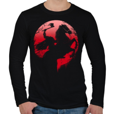 PRINTFASHION Fej nélküli lovas - Férfi hosszú ujjú póló - Fekete férfi póló