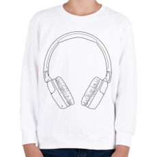PRINTFASHION Fejhallgató - Gyerek pulóver - Fehér