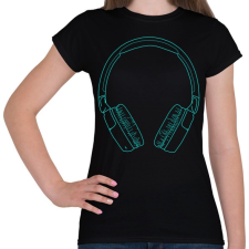 PRINTFASHION Fejhallgató - Női póló - Fekete női póló